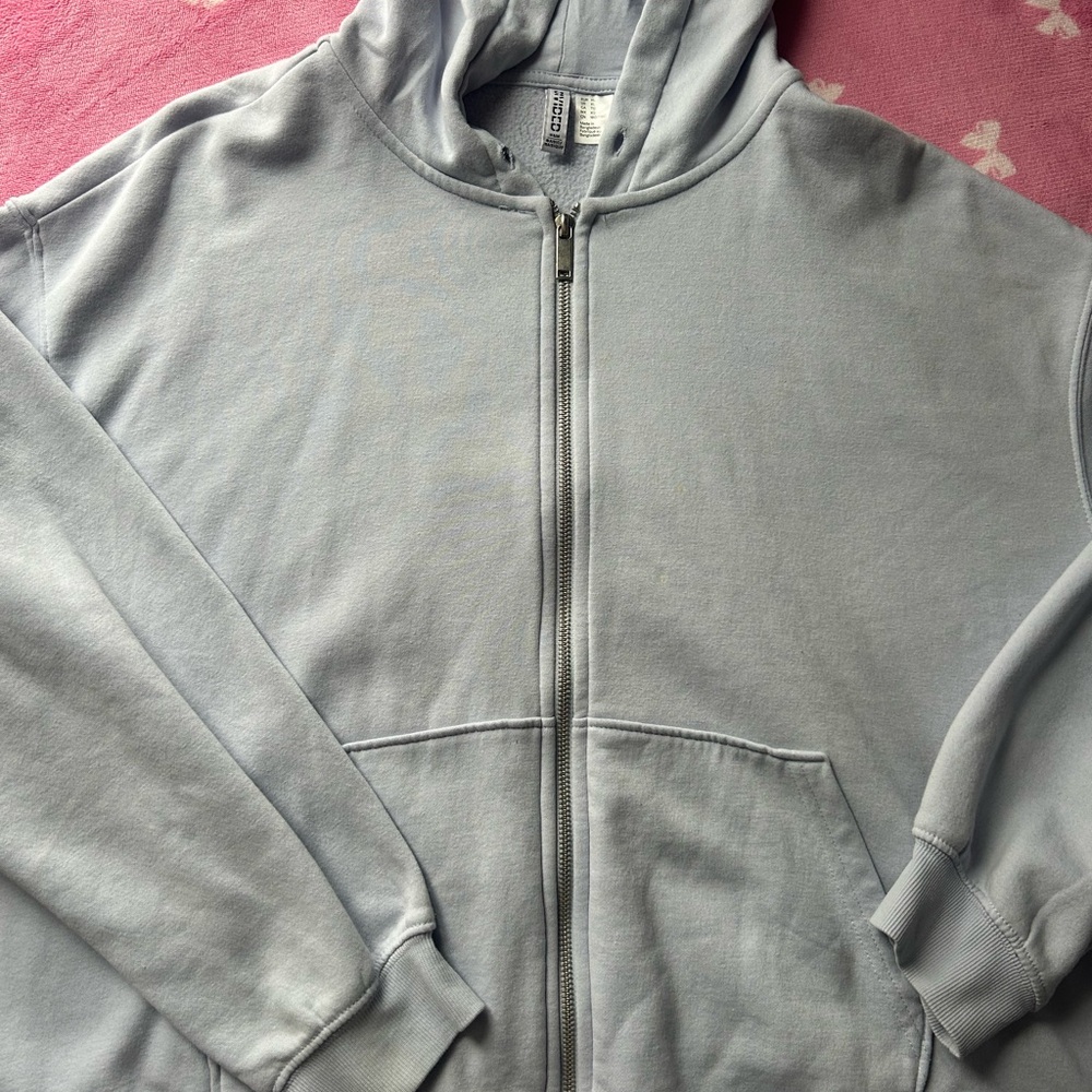 Baby Blue Zip-Up Hoodie
